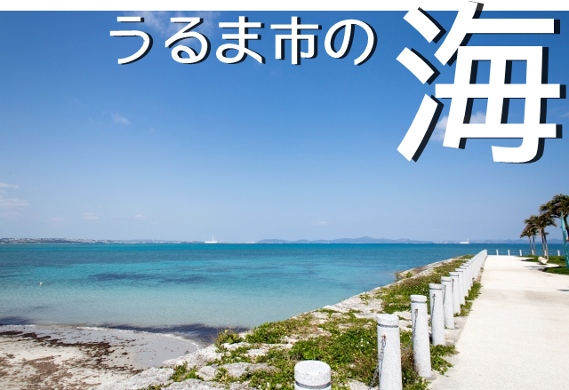 海中道路が、離島4島と本島をつないでいます。